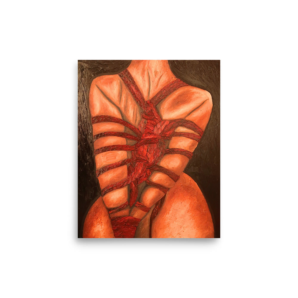 Japanese rope bondage art Shibari prints Arm binder 